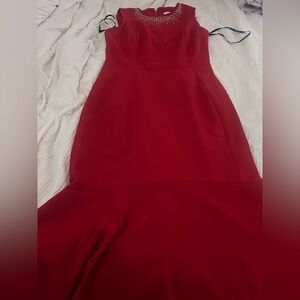 Calvin Klein Strapless Red Dress